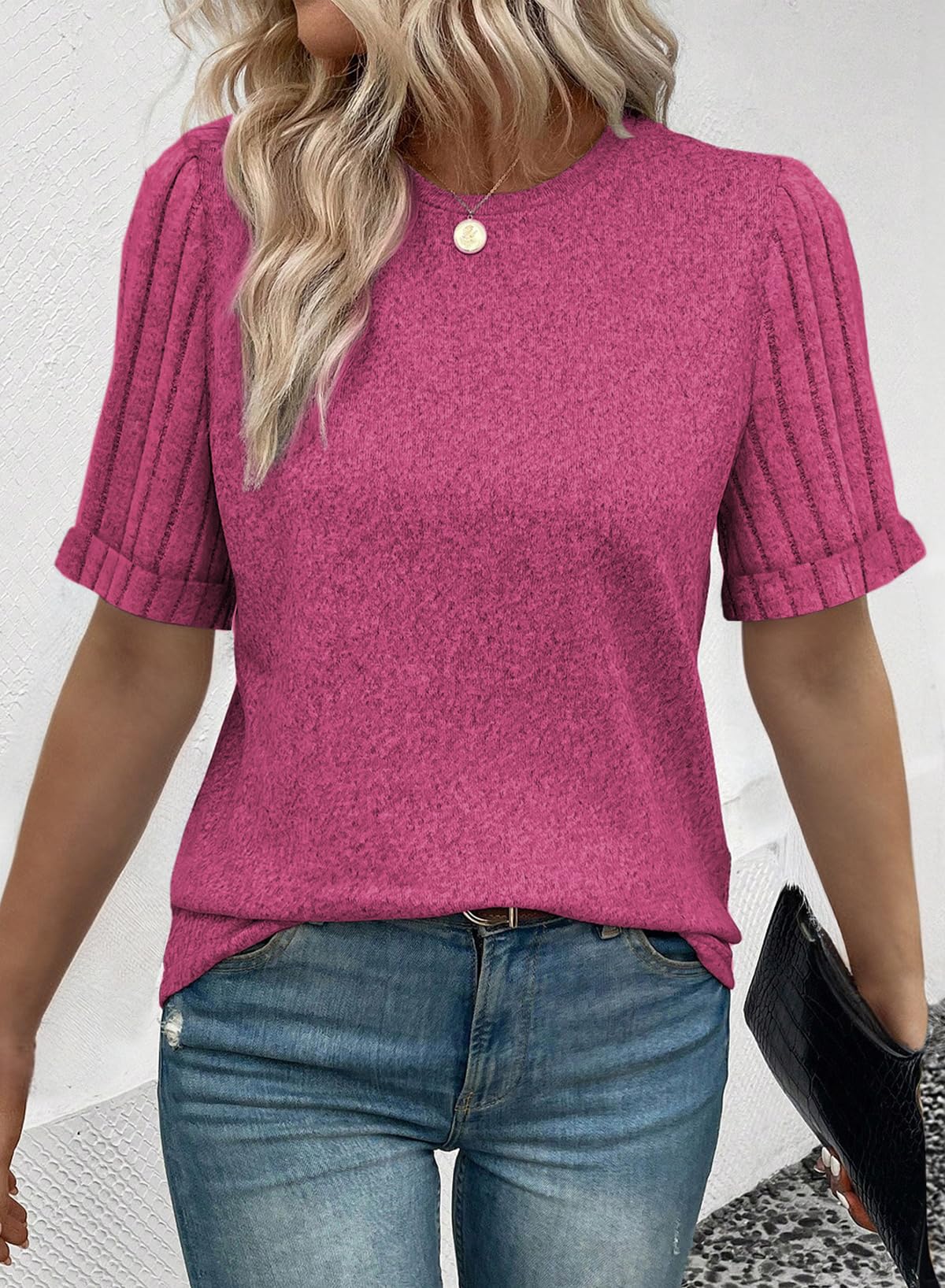 Women's Casual Short Sleeve T-Shirt Loose Fit Summer Top