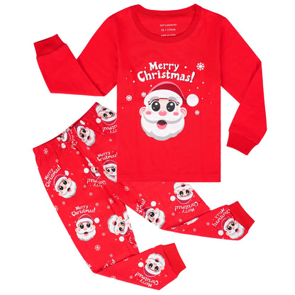 Tphon Kids Christmas Pajamas Sets Santa Claus Dinosaur Sleepwear Long Sleeve PJS Set for Boys Girls 2-12 Years