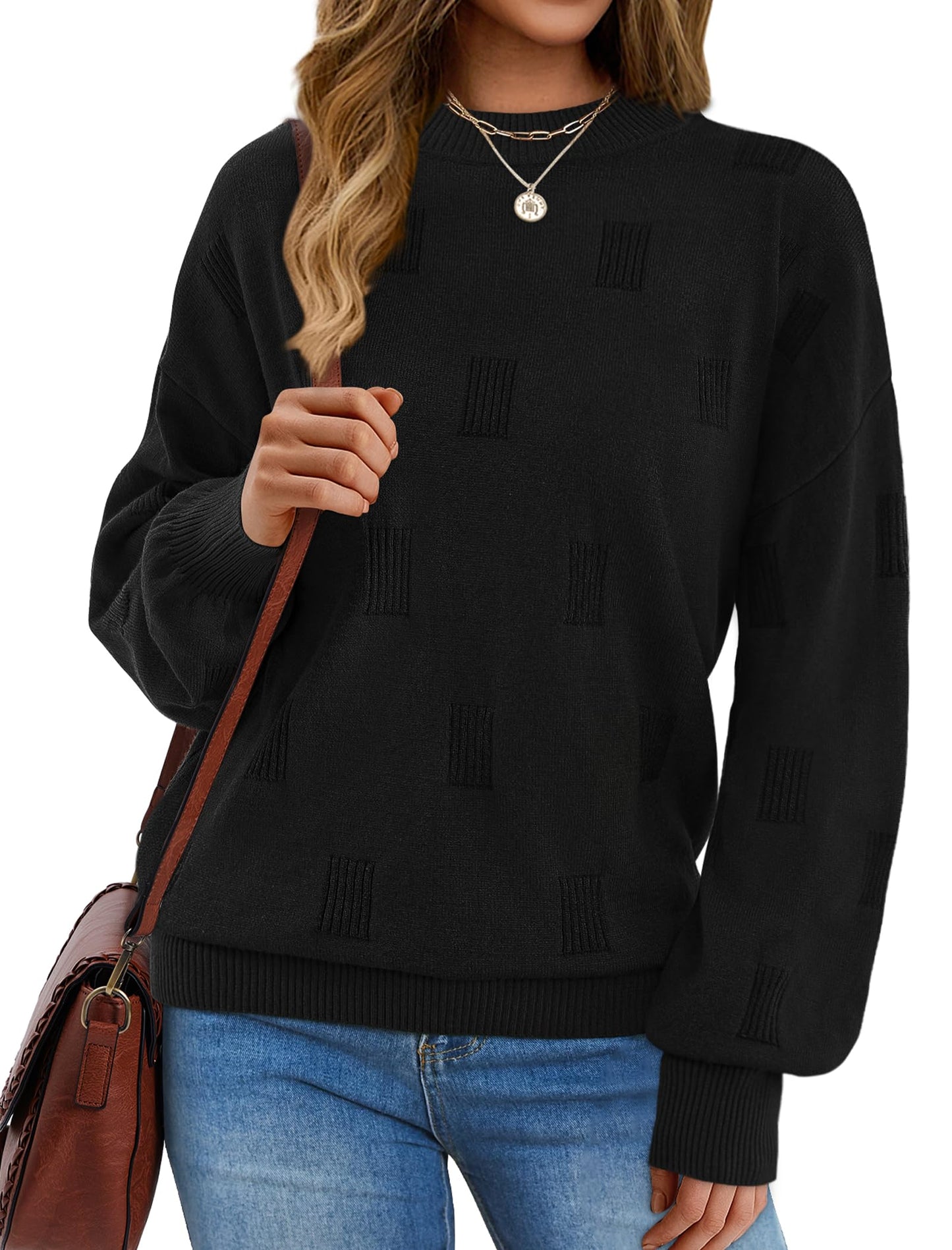 Women's Turtleneck Sweaters - Knit Pullover Long Sleeve Fall Fashion Top