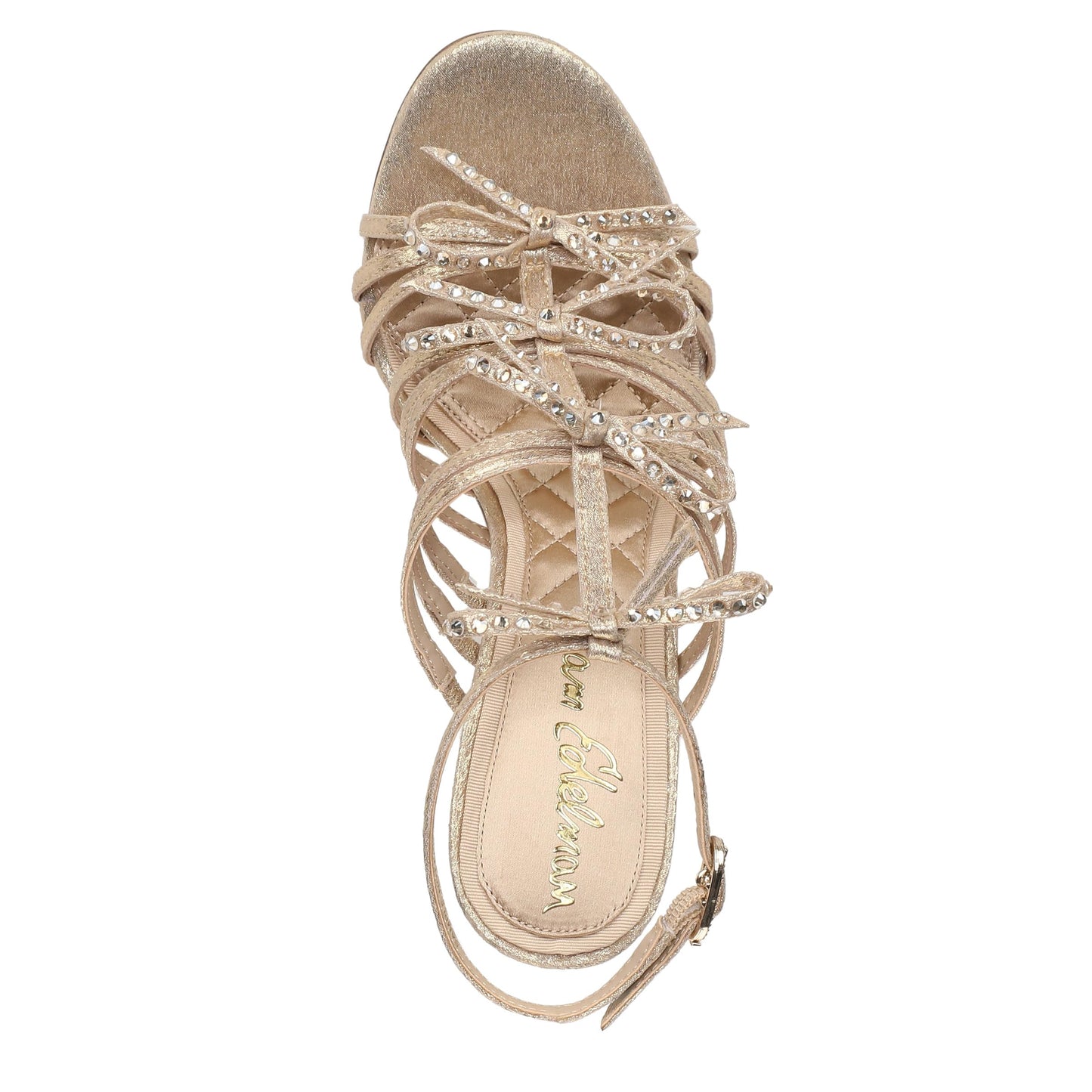 Sam Edelman Women's Iman Heeled Sandal Soft Gold 6.5 M