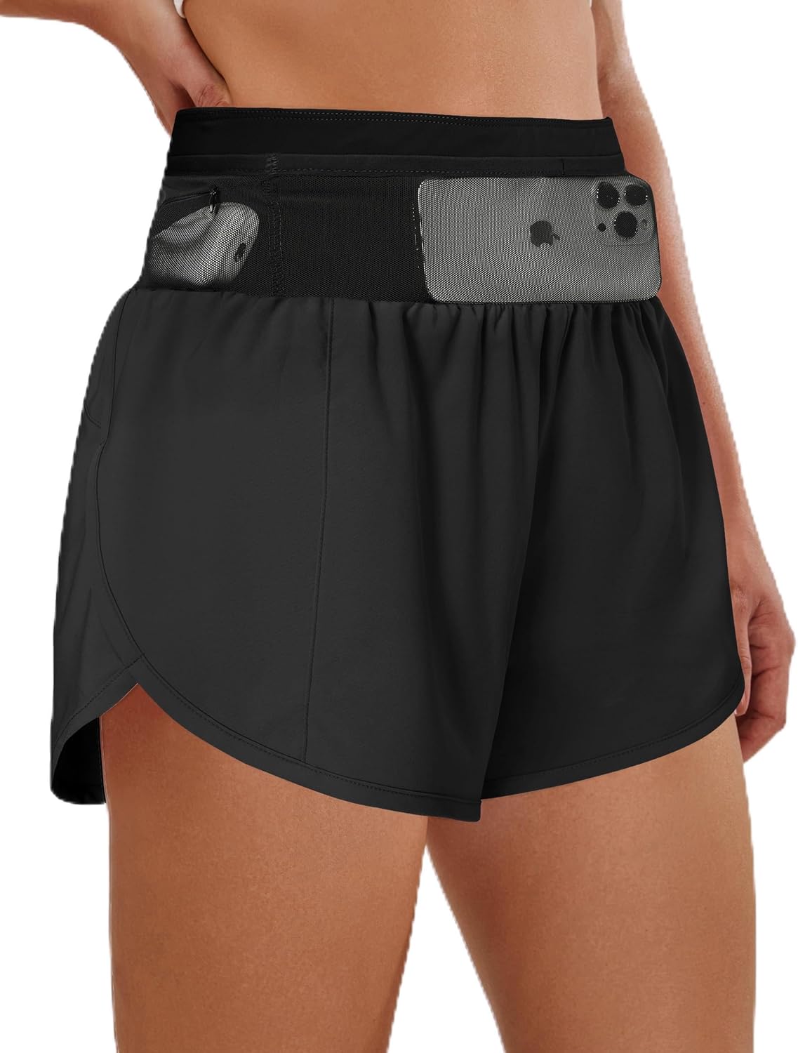 High Waisted Athletic Shorts Women Running Workout Shorts with Pockets Gym Sporty