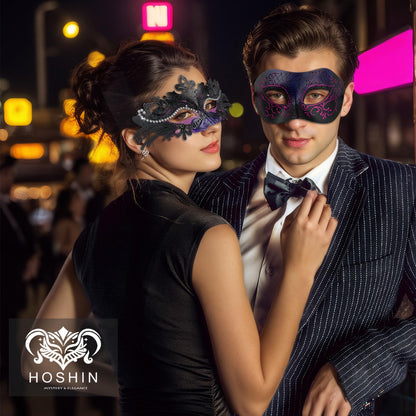 Masquerade Masks - Elegant Mardi Gras Party Masks - Premium Decorative Masks for Women and Men