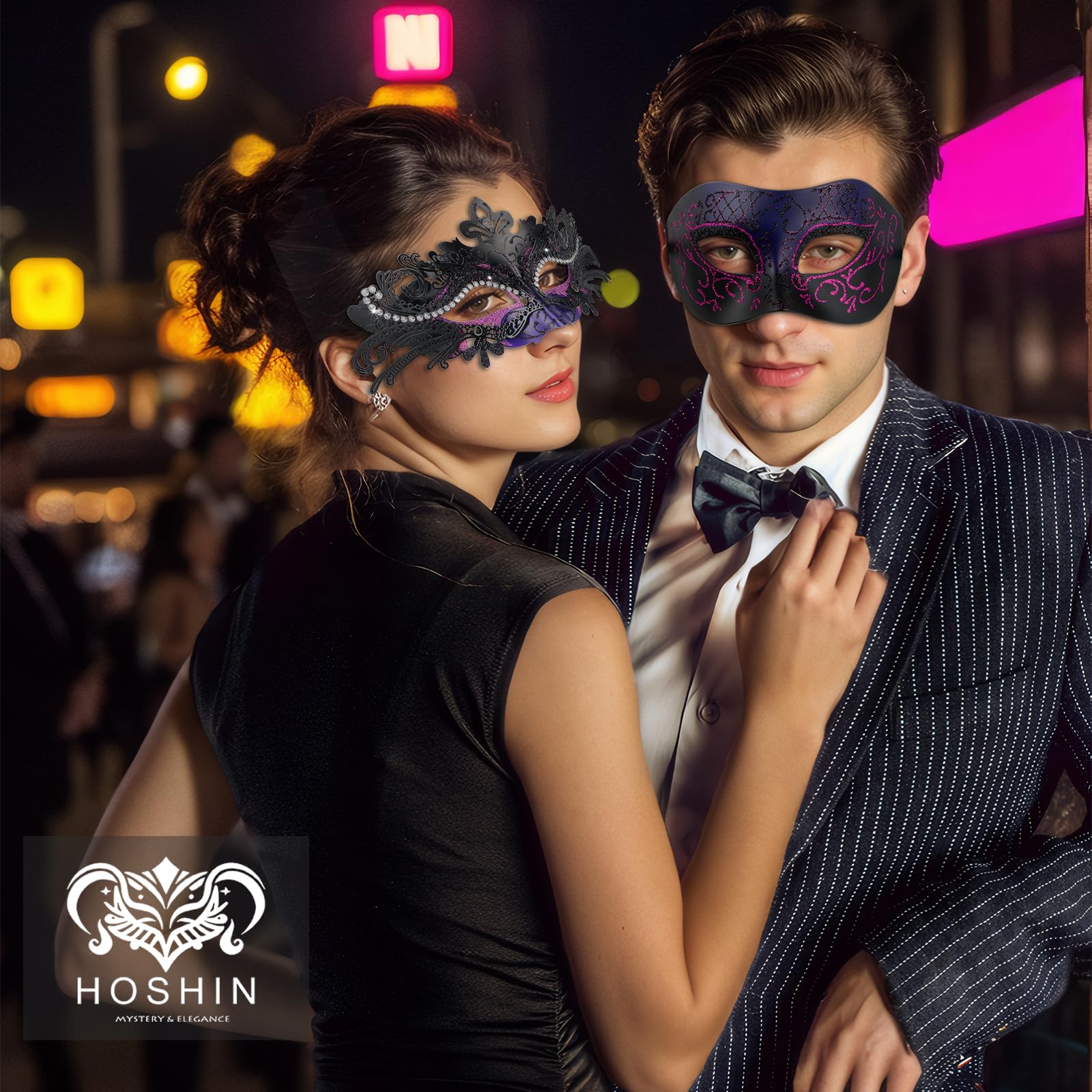 Masquerade Masks - Elegant Mardi Gras Party Masks - Premium Decorative Masks for Women and Men