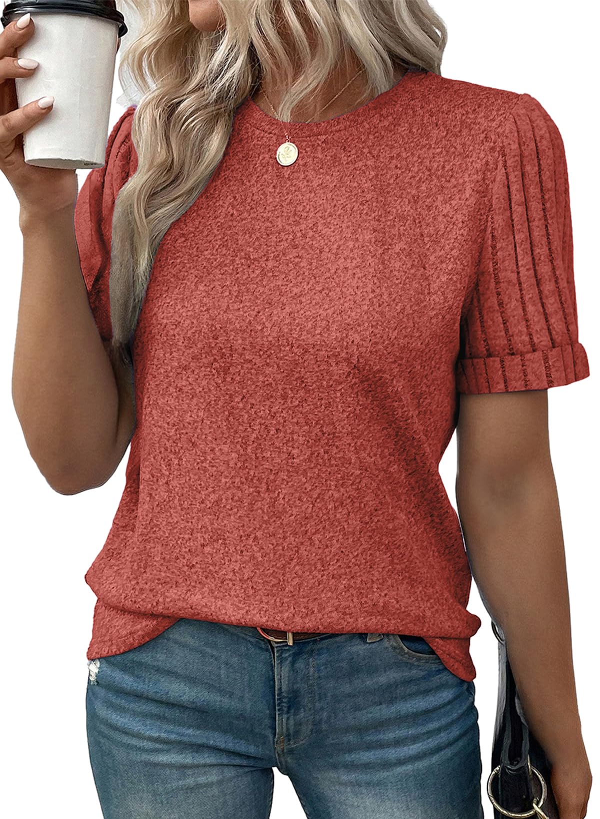 Women's Casual Short Sleeve T-Shirt Loose Fit Summer Top