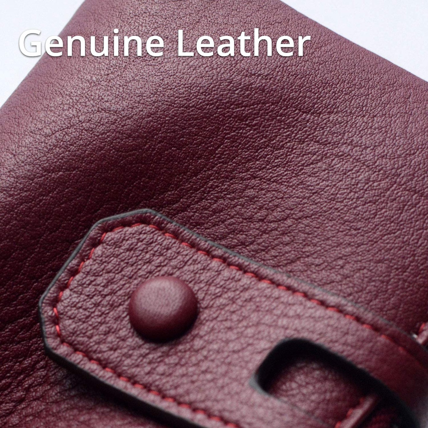 Women Leather Wallet - Small RFID Blocking Card Holder with Double Zipper