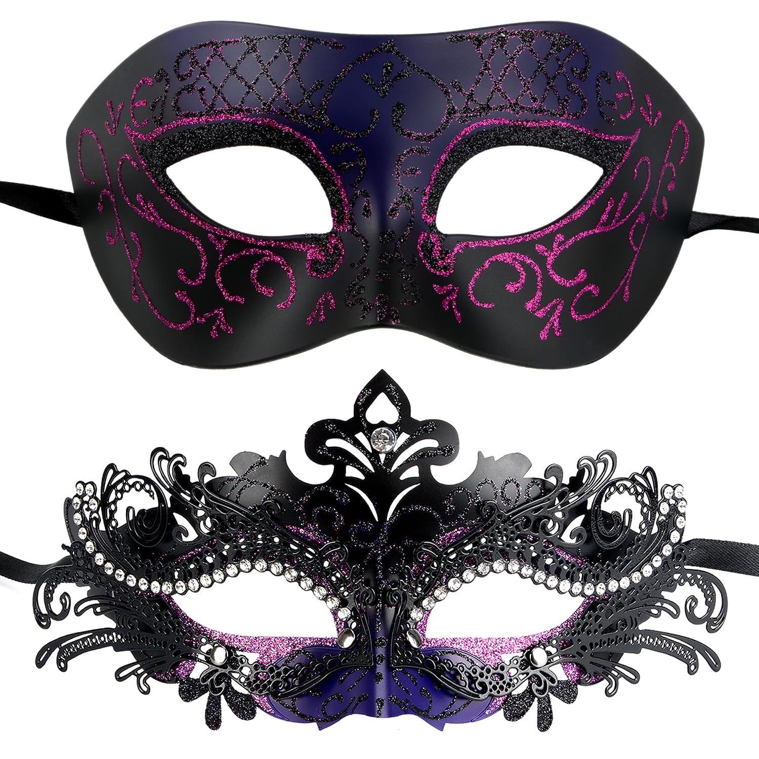 Masquerade Masks - Elegant Mardi Gras Party Masks - Premium Decorative Masks for Women and Men