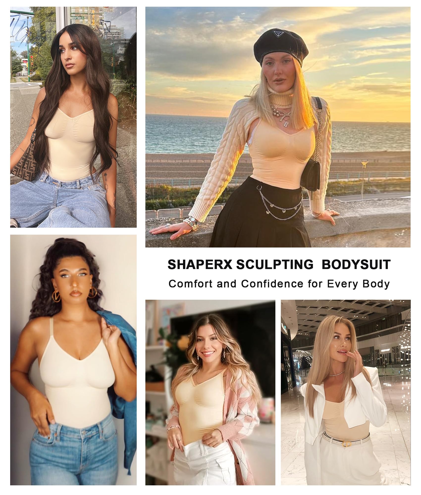 Women's Shapewear Bodysuit Tummy Control Seamless Body Shaper