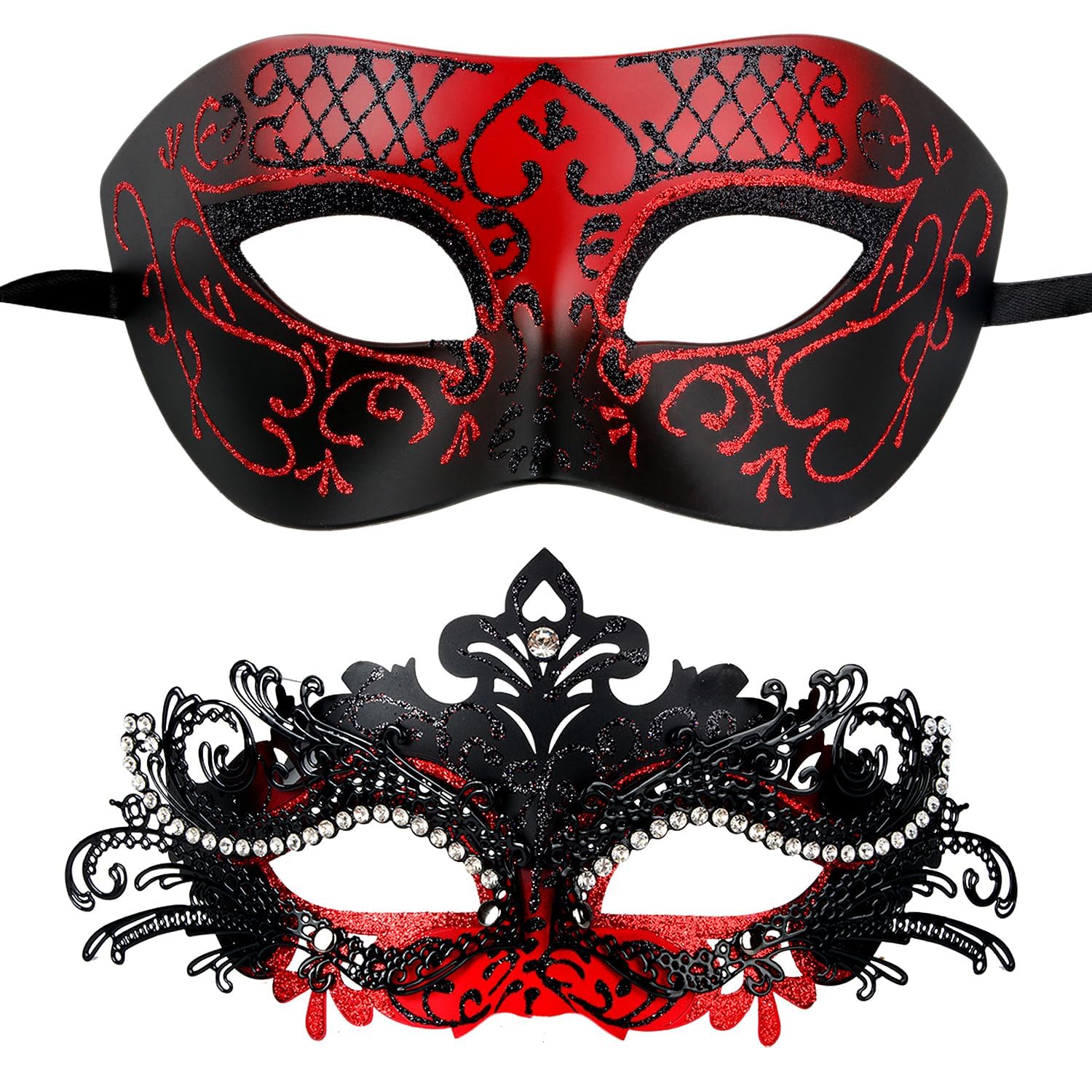 Masquerade Masks - Elegant Mardi Gras Party Masks - Premium Decorative Masks for Women and Men