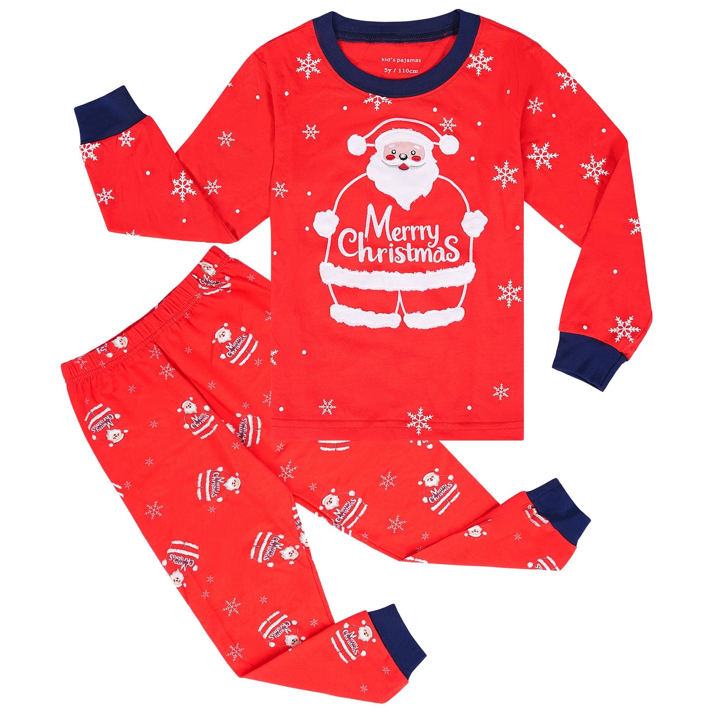 Tphon Kids Christmas Pajamas Sets Santa Claus Dinosaur Sleepwear Long Sleeve PJS Set for Boys Girls 2-12 Years
