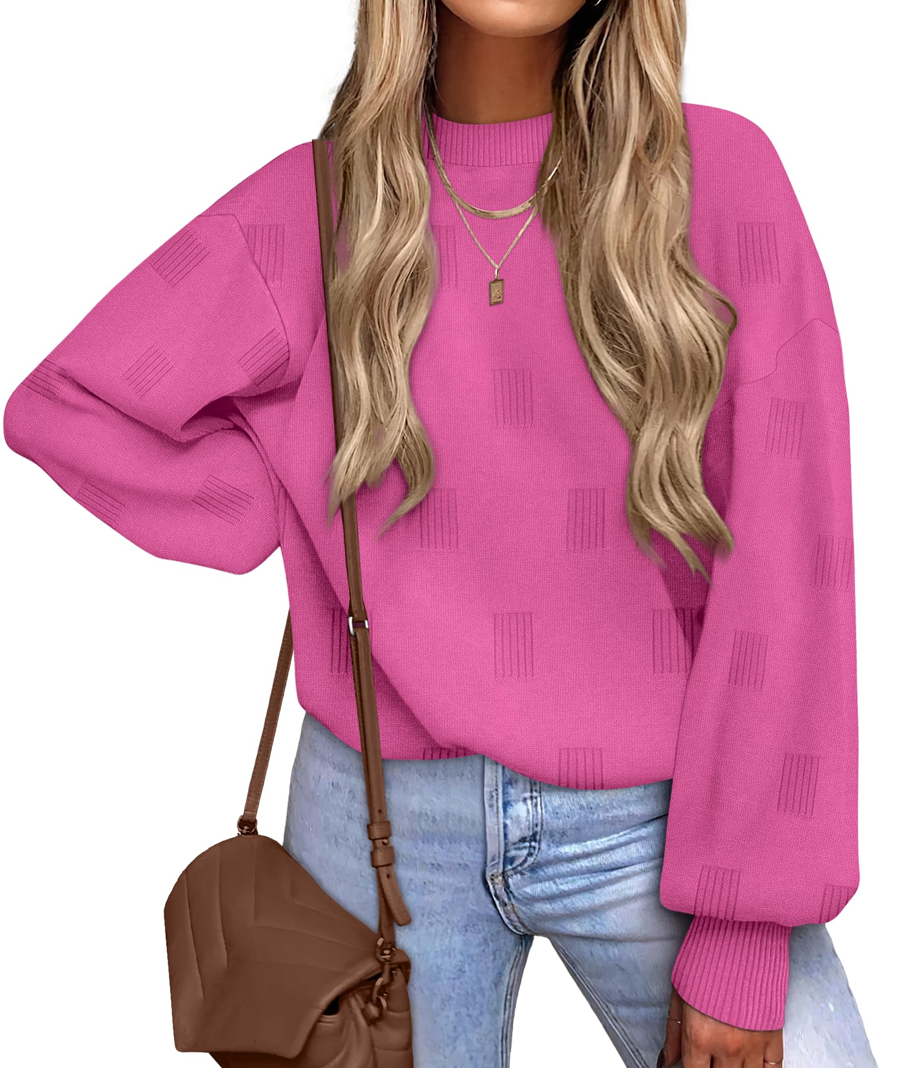 Women's Turtleneck Sweaters - Knit Pullover Long Sleeve Fall Fashion Top