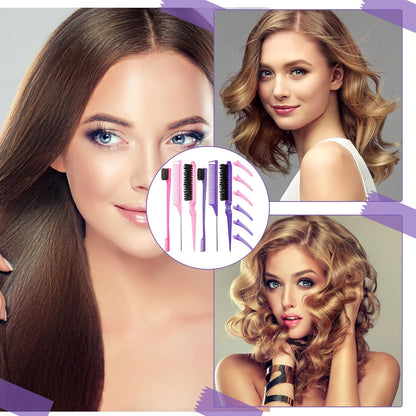 Hair Brush Set 12 Pieces Double Sided Edge Brush Teasing Combs Styling Kit