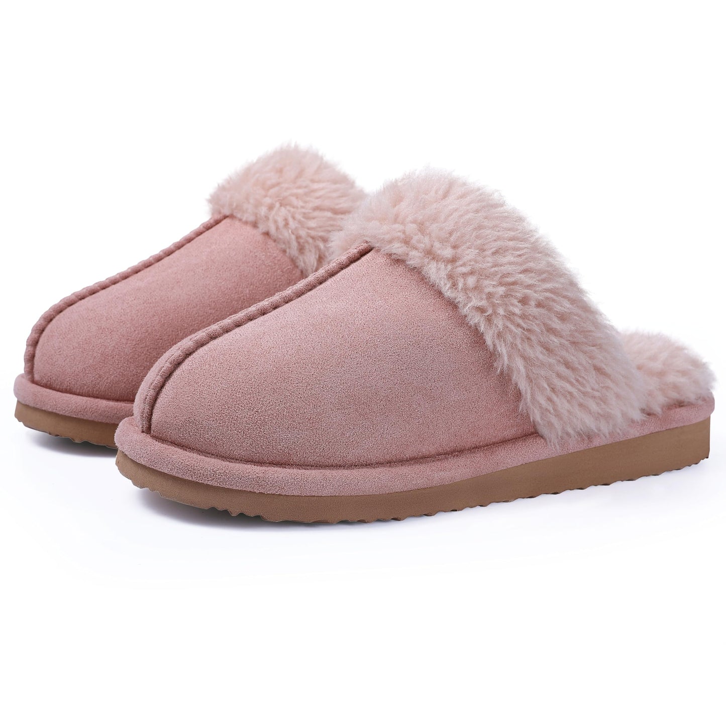 Fuzzy Memory Foam Slippers for Women - Fluffy Winter House Shoes Indoor Outdoor