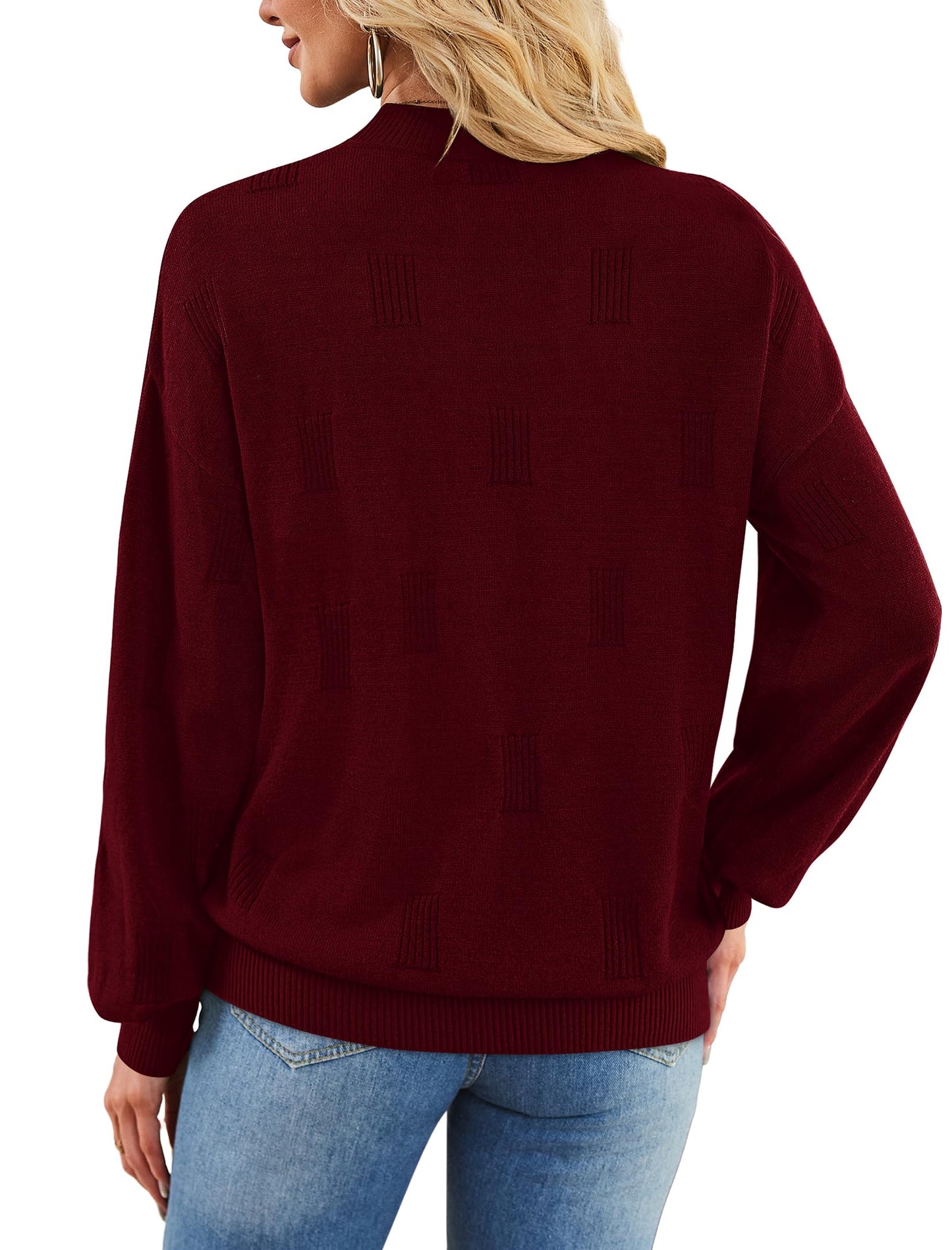 Women's Turtleneck Sweaters - Knit Pullover Long Sleeve Fall Fashion Top