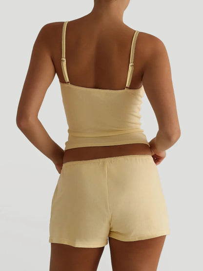 V-Neck Cami and Shorts Set