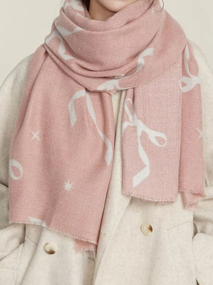 Bow Print Lightweight Scarf