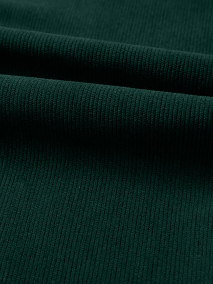 Corduroy V Neck Patched Pocket Sleeveless Jumpsuit