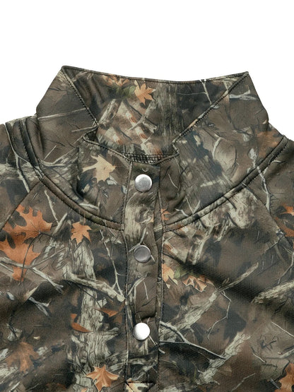 Printed Kangaroo Pocket Long Sleeve Sweatshirt