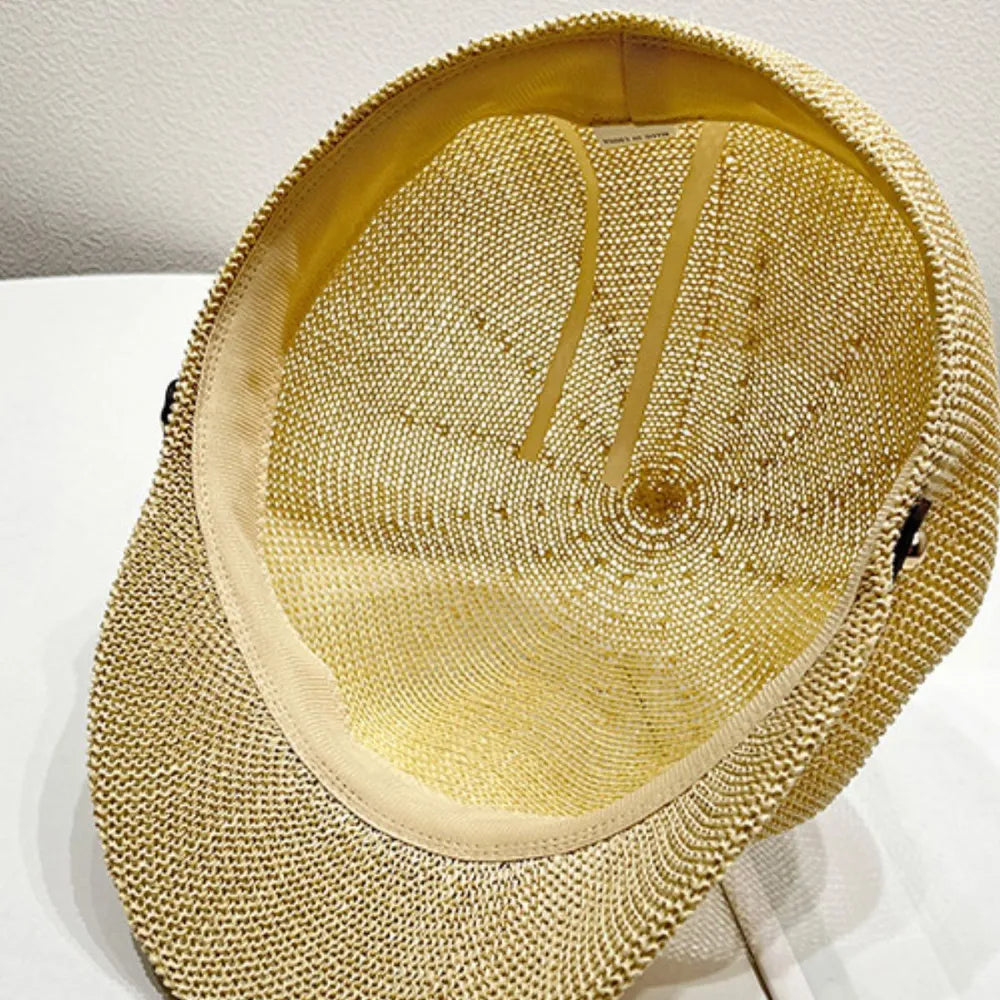 Straw Woven Buckle Hat