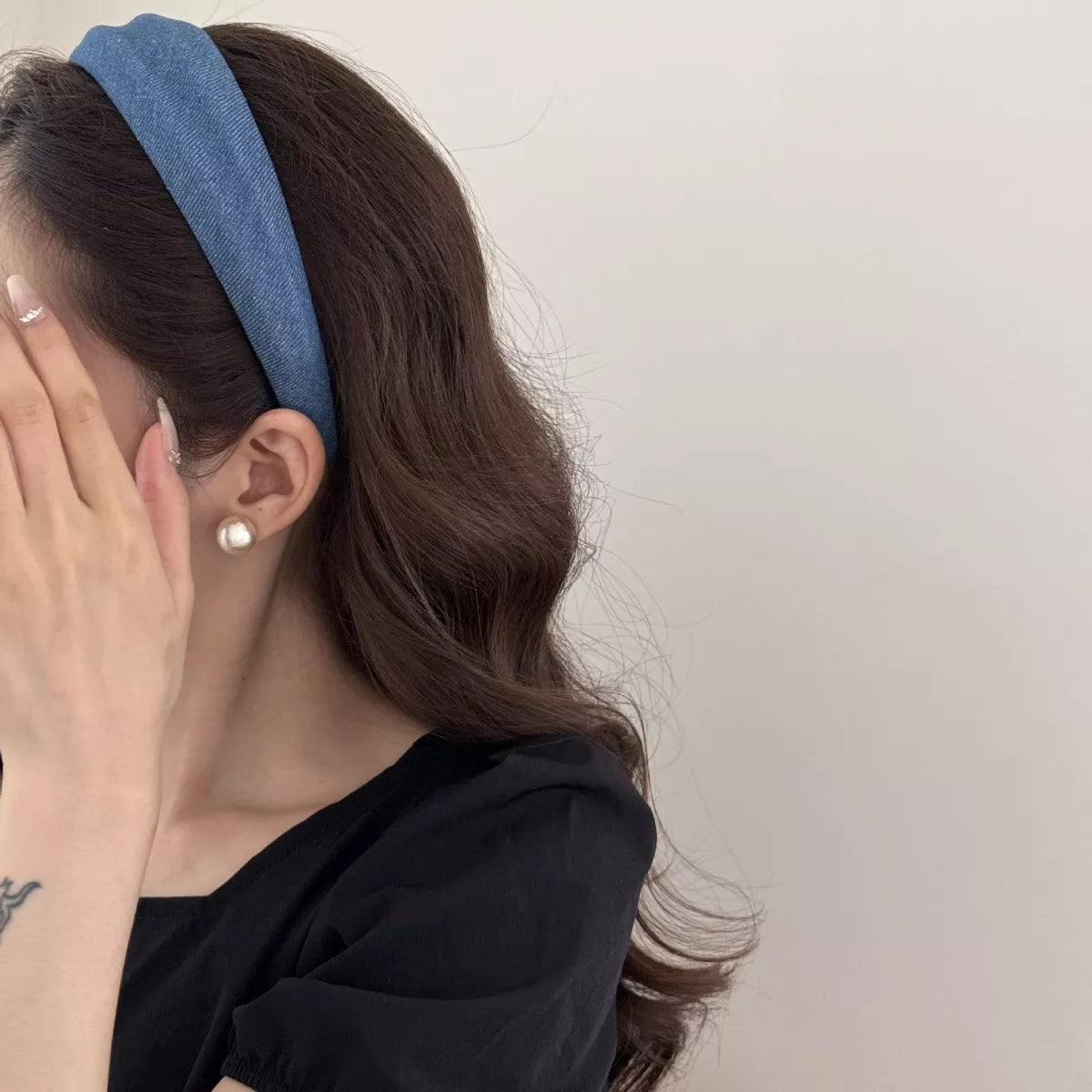 Denim Padded Wide Headband