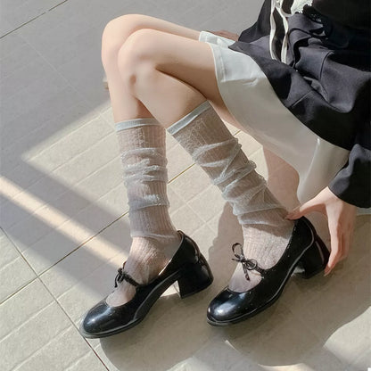 Knee-High Scrunch Socks