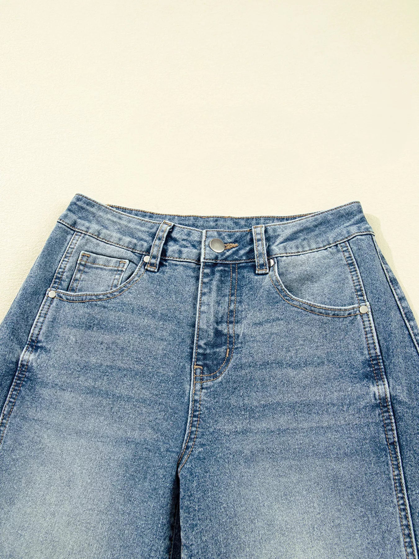 Vintage Washed Seam Detail Shift Jeans