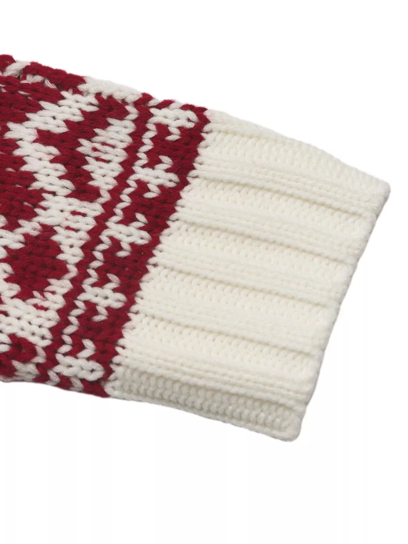 Christmas Cable Knit Long Sleeve Sweater