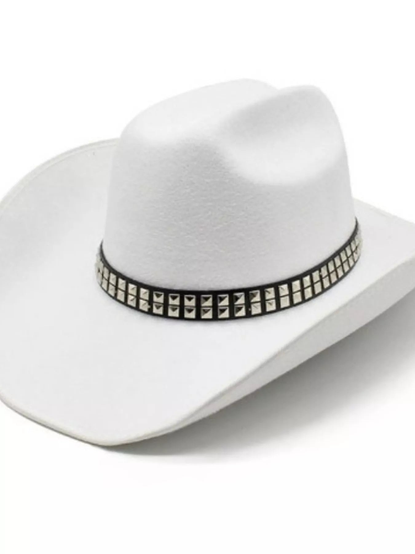 Solid Color Cowboy Hat White One Size