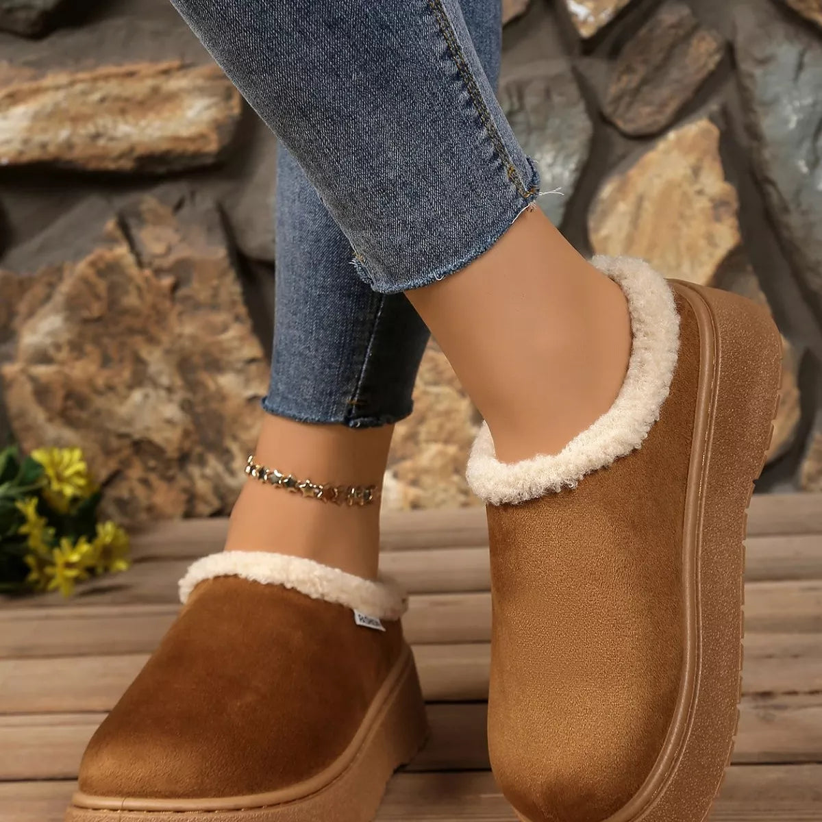 Plush Lined Platform Boots