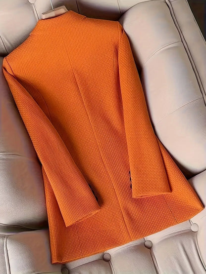 Double-Breasted Textured Blazer