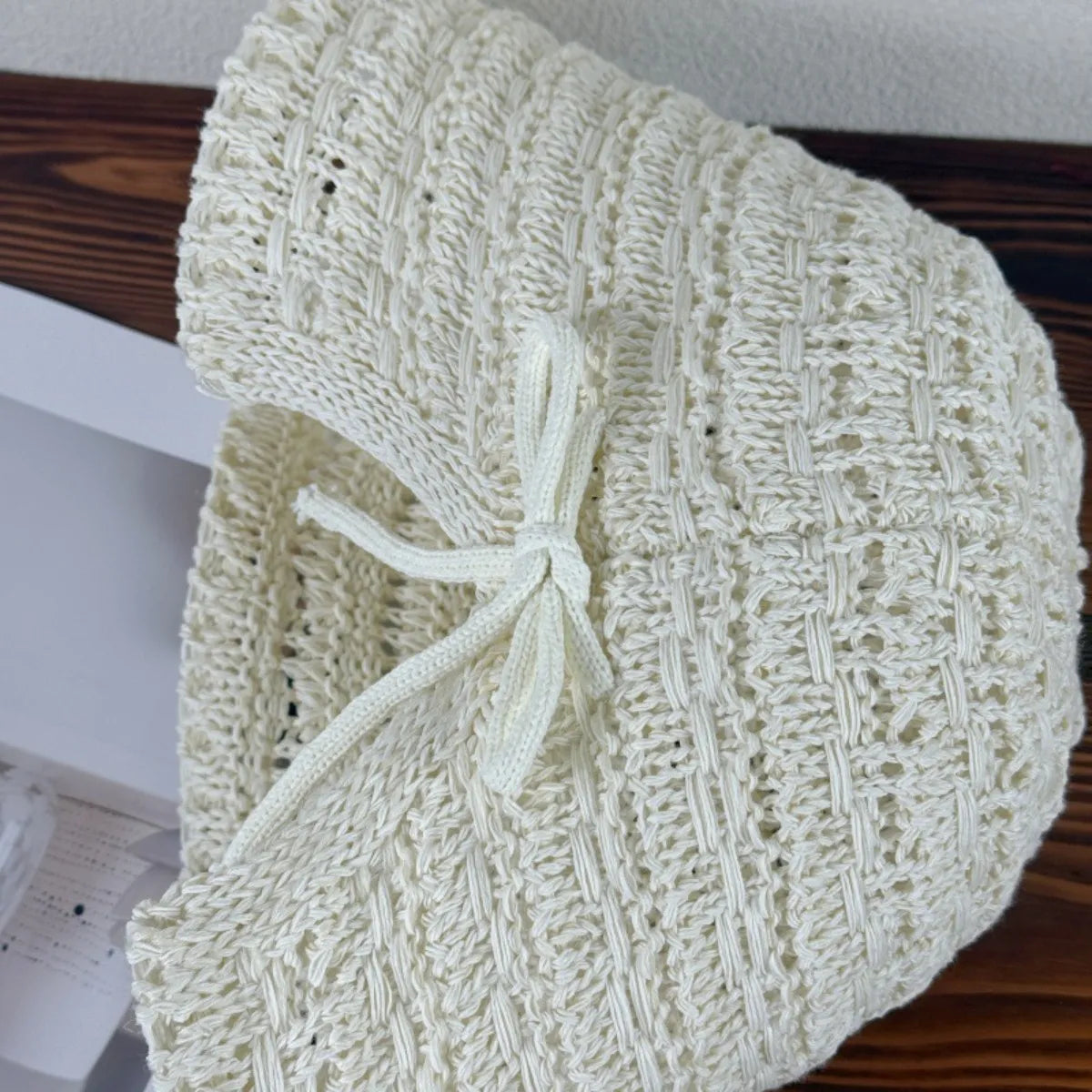 Crochet Bucket Hat with Drawstring