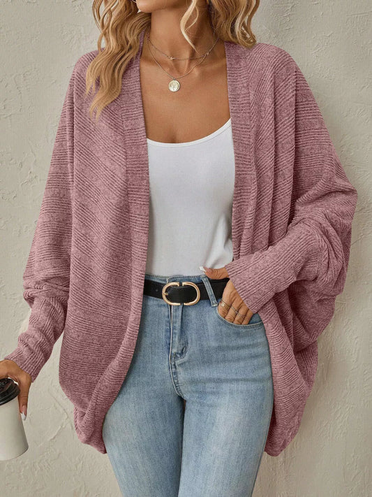 Cozy Oversized Open Front Knit Cardigan