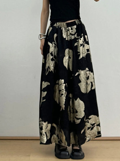 Printed Wide Leg Skirt