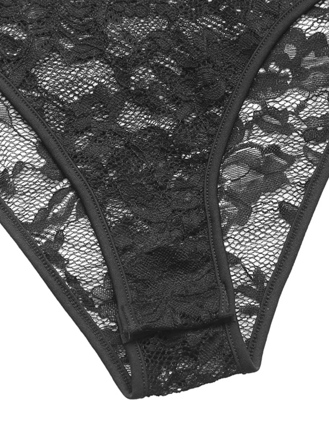 Lace Long Sleeve V-Neck Bodysuit