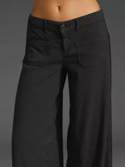 Full Size Wide Leg Pants with Pockets Plus Size