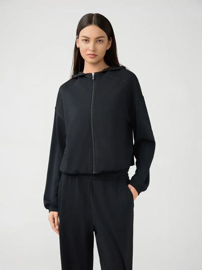 Millennia Zip Up Dropped Shouder Active Hooded