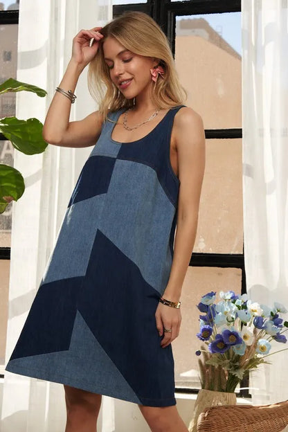 ADORA Pin Stripes Ruffled Mini Dress