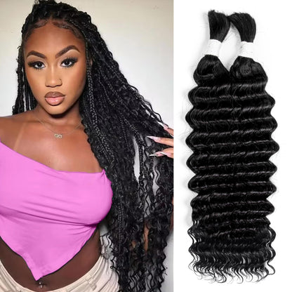 Brazilian Virgin Hair Bundles Deep Wave Human Hair Extensions