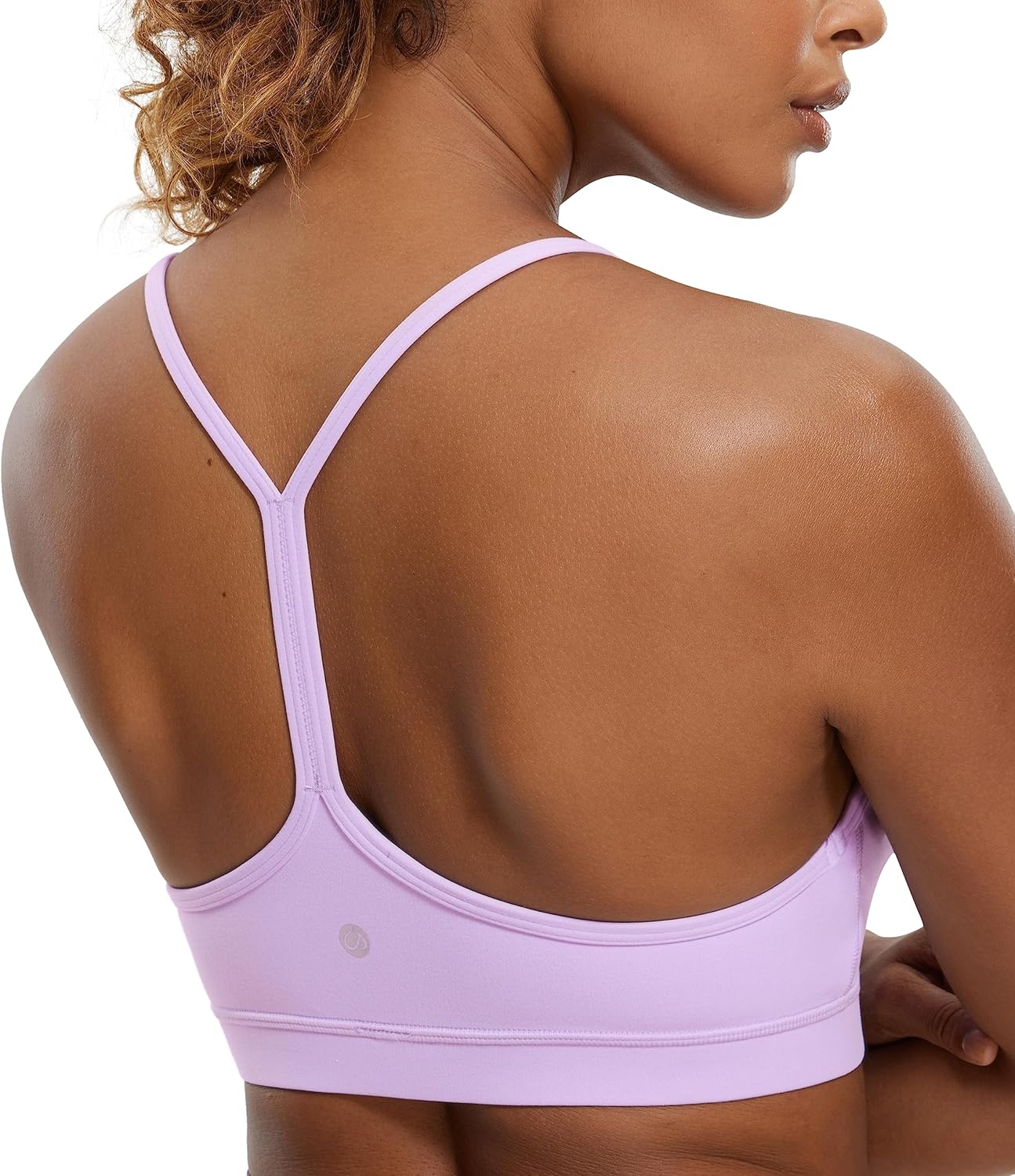 Women's Y-Back Sports Bra Padded Racerback Low Impact Workout Top