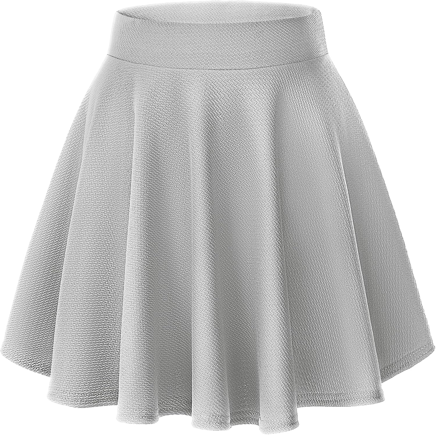Women Flared Mini Skater Skirt - Stretchy A-Line Circle Skirt