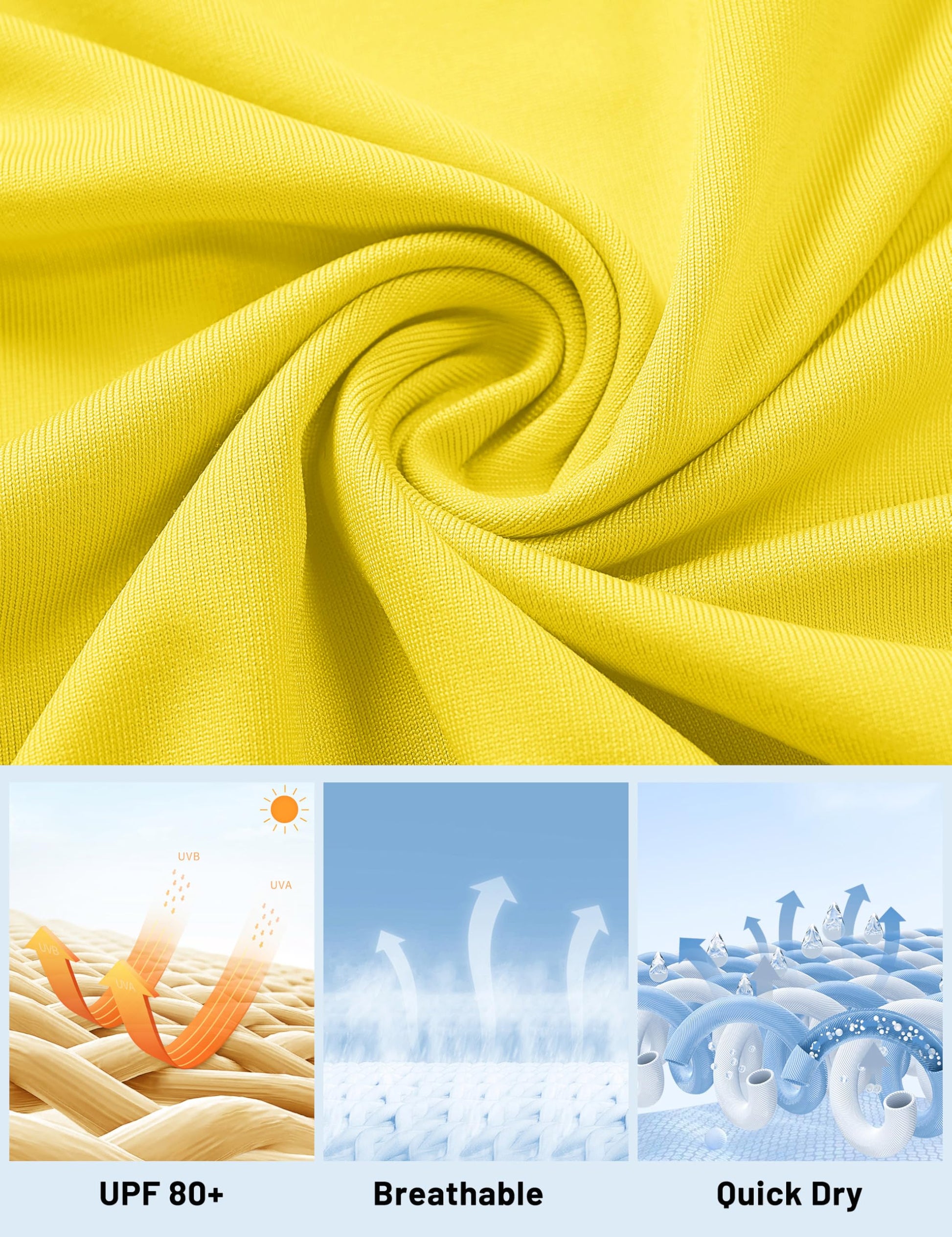 Women's UPF 80+ Long Sleeve Rash Guard - Quick Dry Athletic Shirt with Thumb Holes