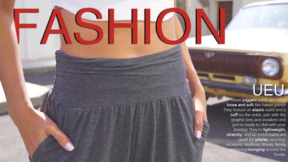 Women's Cozy Yoga Joggers Pants Loose Workout Sweatpants Comfy Lounge Pants with Pockets