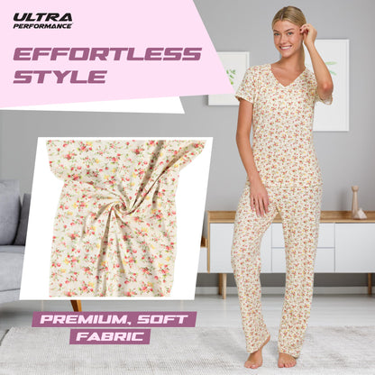 Women's Pajama Sets 2 Pack - Soft Lounge PJ Pants Set for Sleeping & Lounging