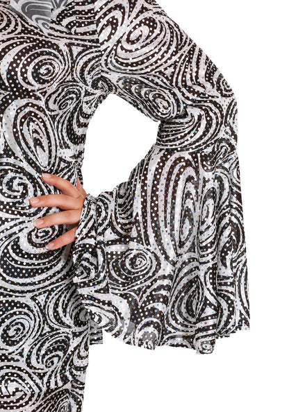 Foxy Lady Disco Costume - Women's 70s Retro Outfit with Bell Bottoms