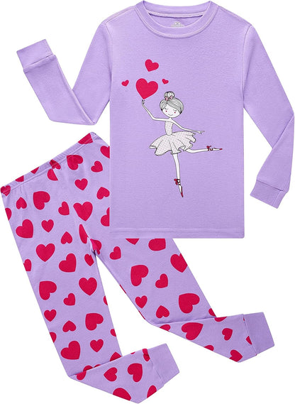 Kids Cotton Pajamas 2 Piece Set - Soft Sleepwear for Boys and Girls