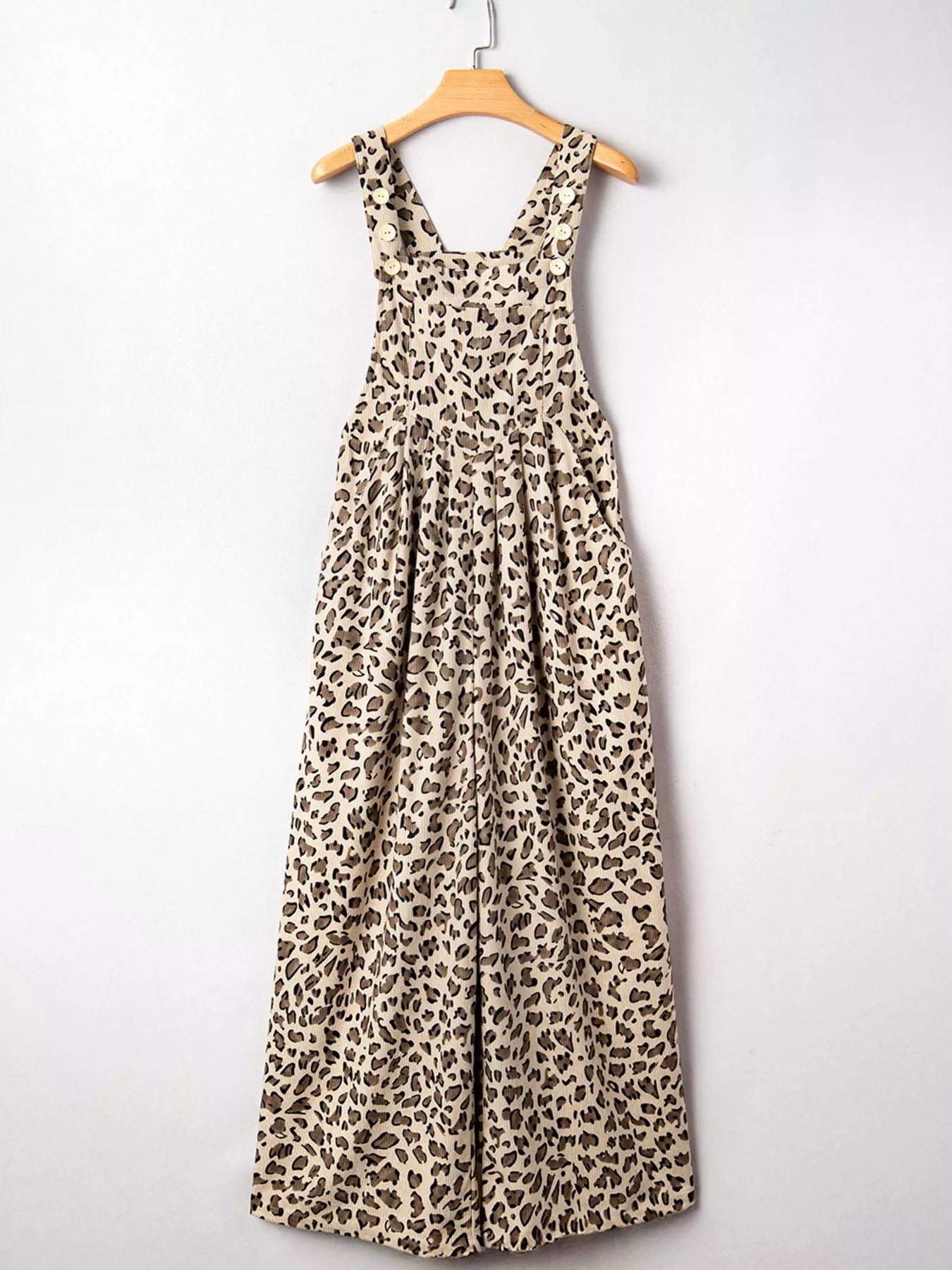 Leopard Bib Wide Leg Jumpsuit