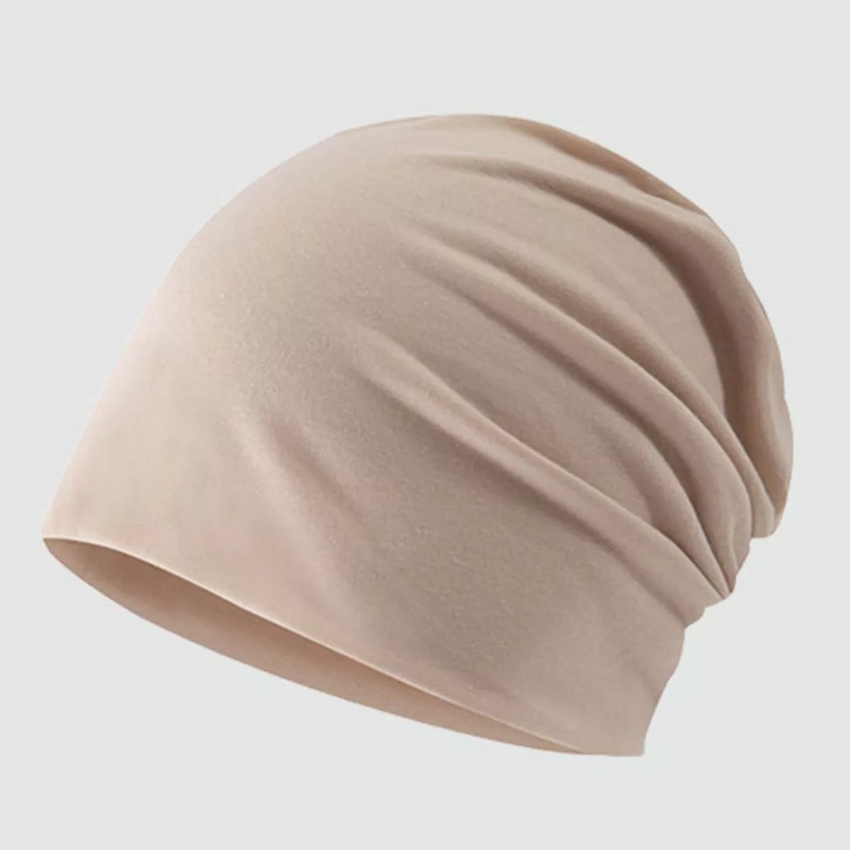 Slouchy Beanie Hat Beige One Size