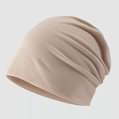 Slouchy Beanie Hat Beige One Size