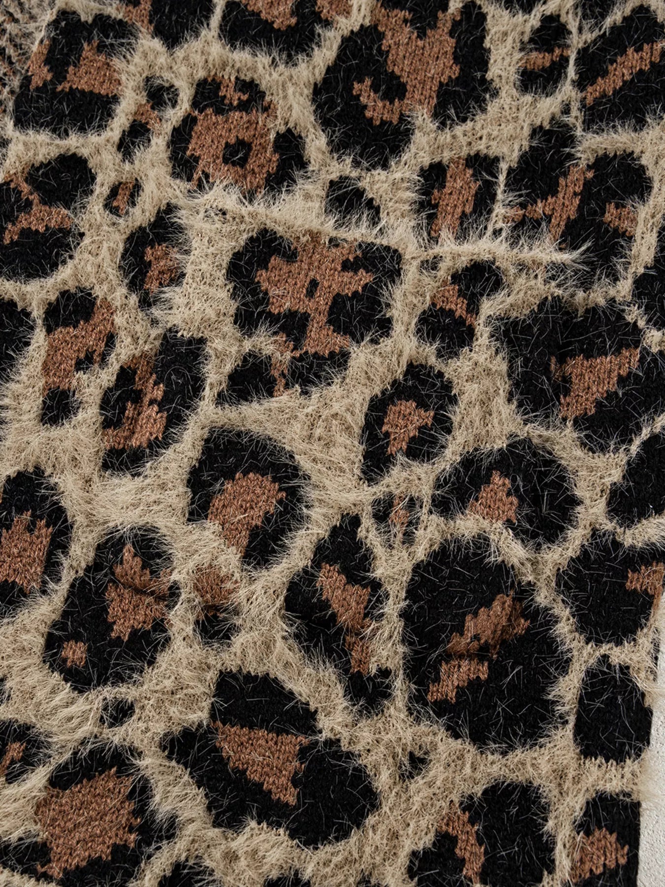 Leopard Open Casual Cardigan