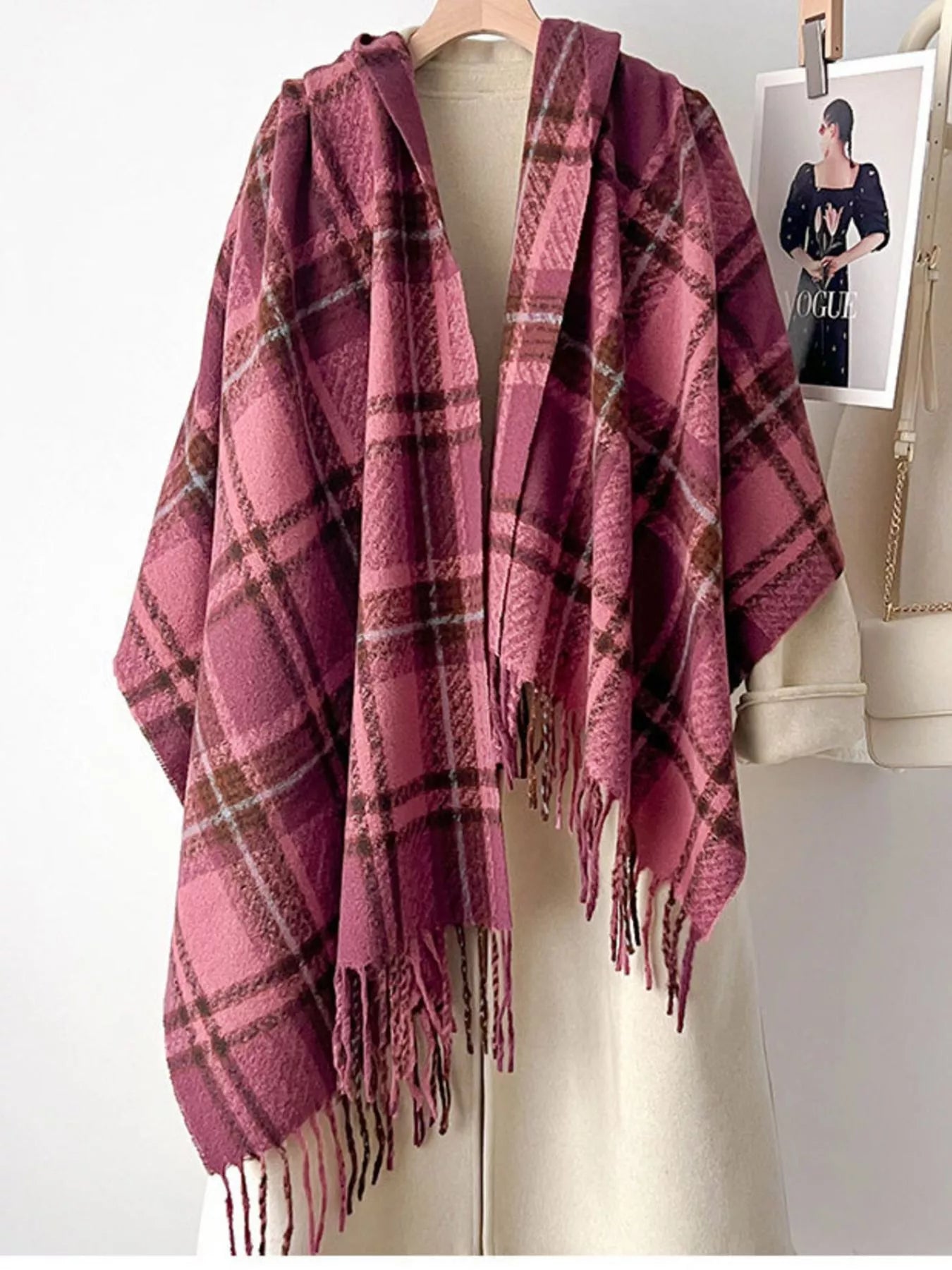 Warm Plaid Winter Scarf