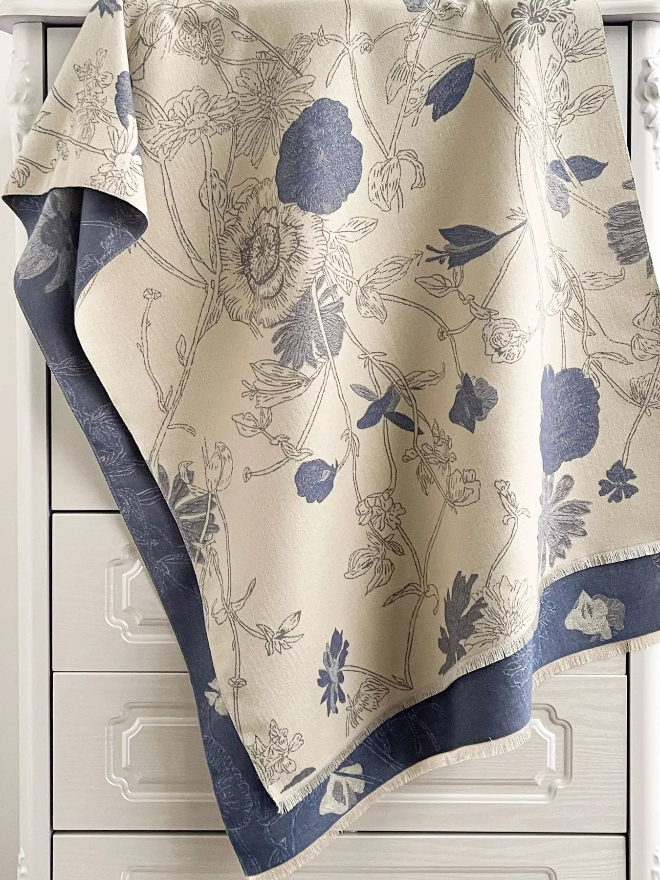 Floral Print Reversible Scarf